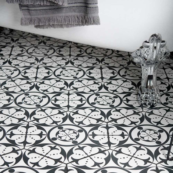 Carnaby Hex Black - Satin Tiles (285x330x9mm)
