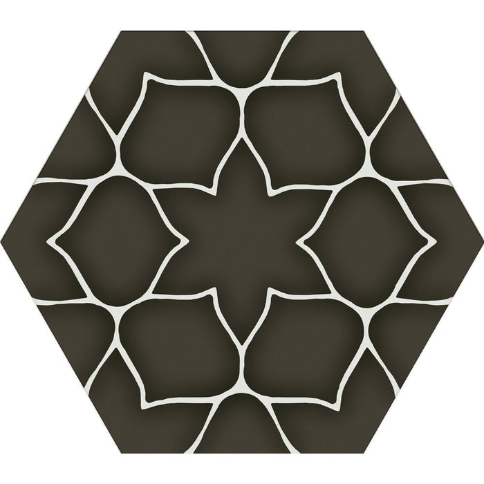 Kerala Hex Charcoal - Satin Tiles (285x330x9mm)