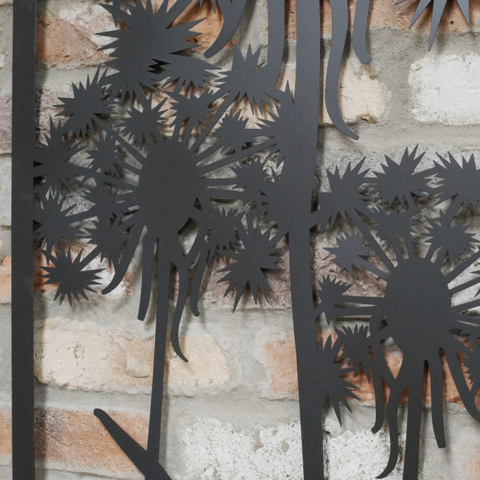 Black Dandelion Wall Decoration