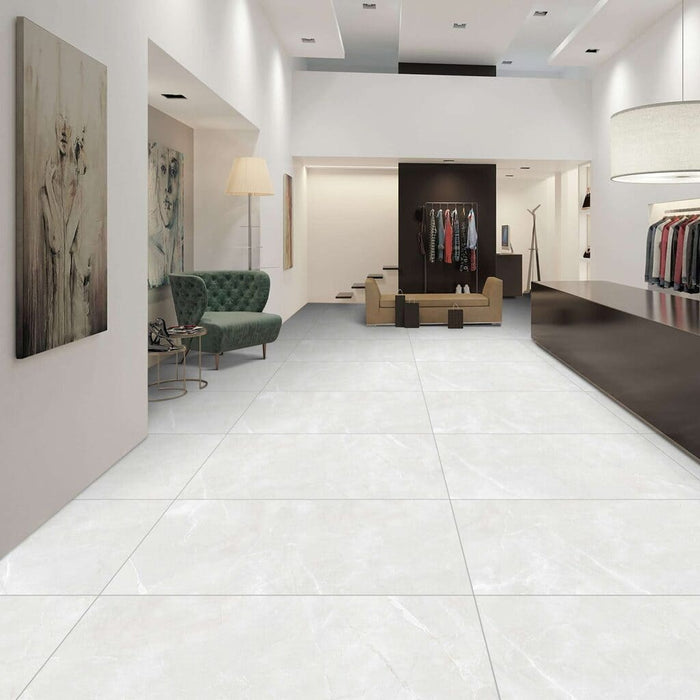 Dappled Grey Matt Porcelain Tile (60x120cm)