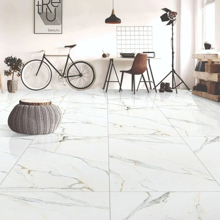 Dazzle Gold Carrara - Lappato Tile (600x1200x9mm)