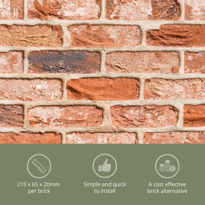 Cottage Blend Brick Slips - Per Box (0.5m²)