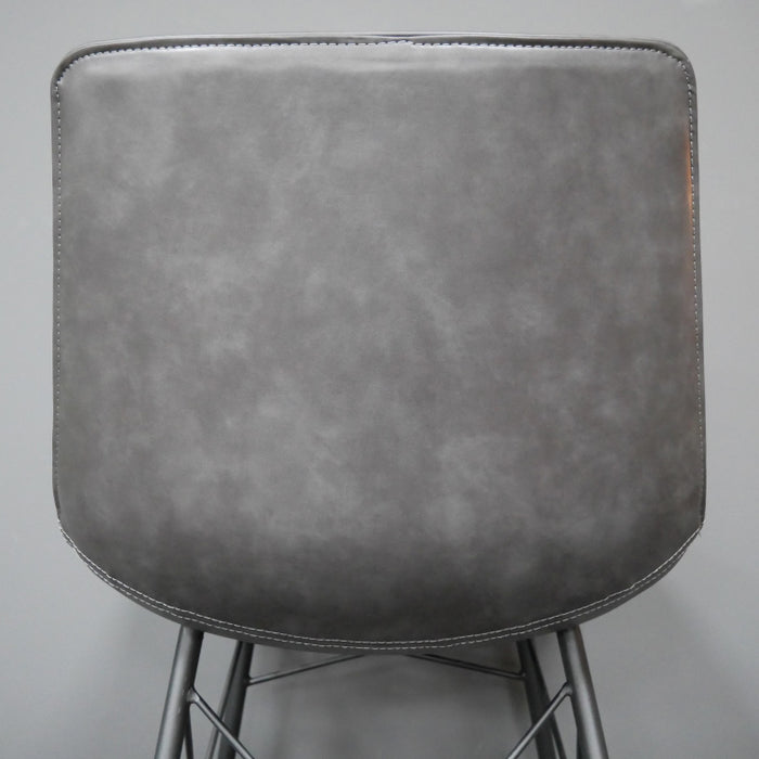 Grey Faux Leather Chair