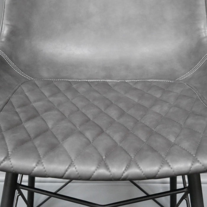 Grey Faux Leather Chair