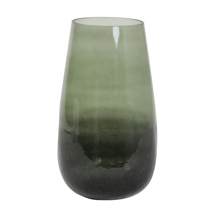 Vase PERLY Glass Olive Green