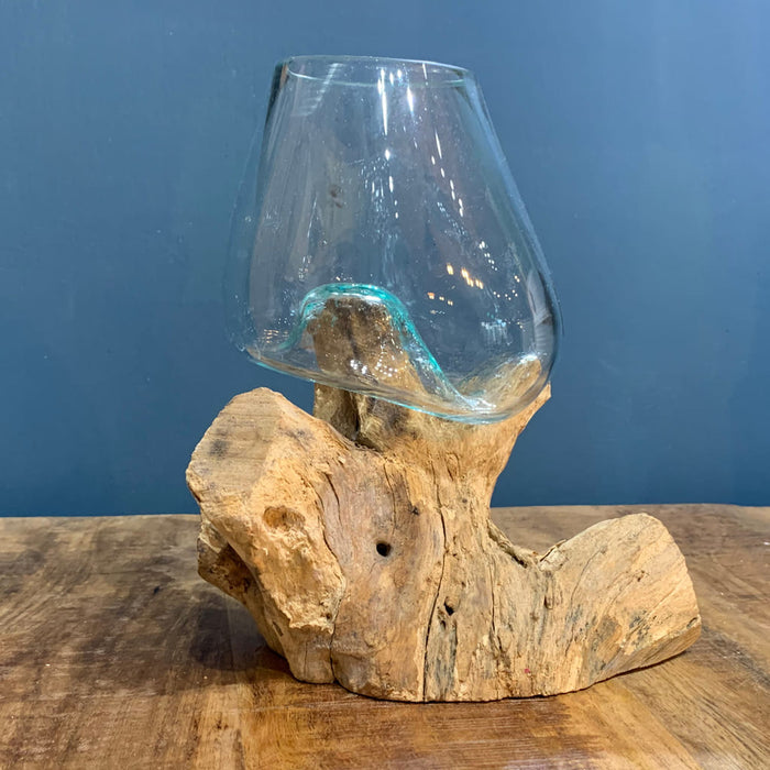 Wooden Glass Molten 10cm