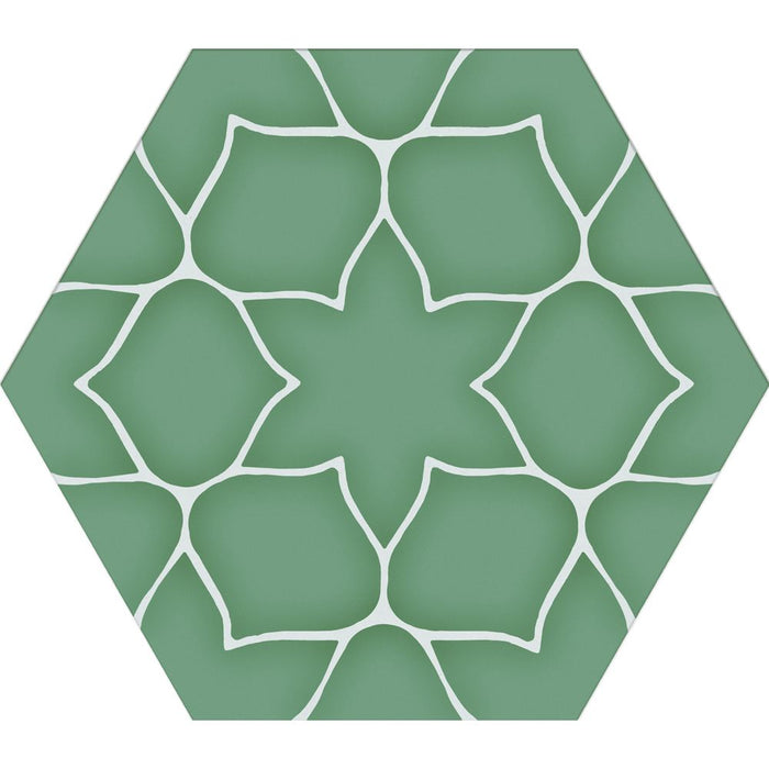 Kerala Hex Aqua - Satin Tiles (285x330x9mm)
