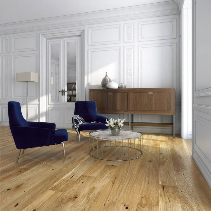 Natural Oak: Brushed & Matt Lacquered Engineered Flooring (14x180x1800mm)