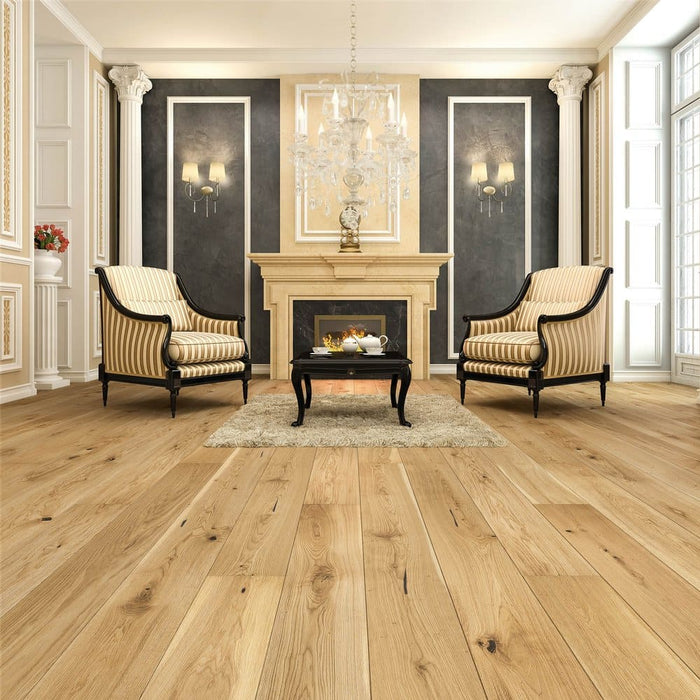 Natural Oak: Brushed & Oiled Engineered Flooring (14x207x2000mm)