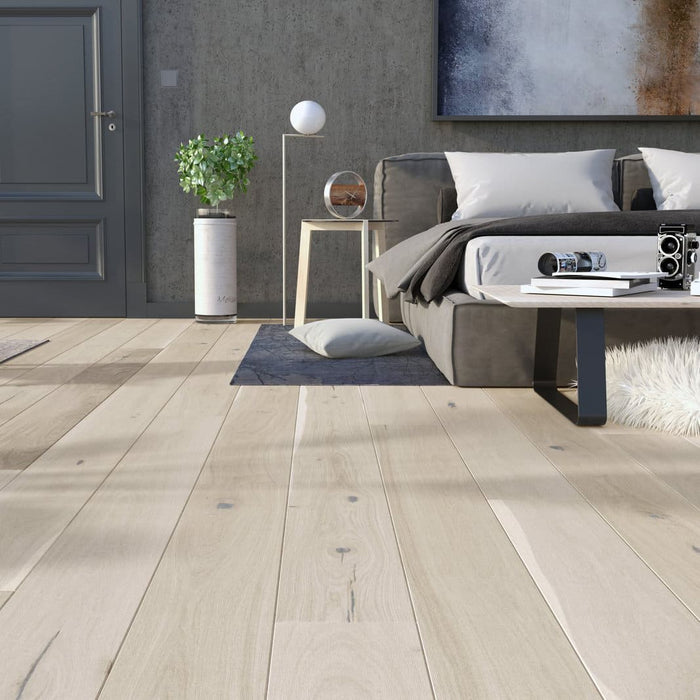 Planked White: Brushed & Matt Lacquered Engineered Flooring (14x180x1800mm)