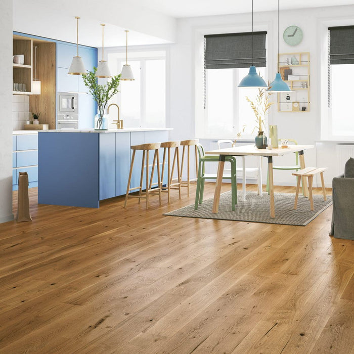 Smoked Oak: Brushed & Matt Lacquered Engineered Flooring (14x180x1800mm)