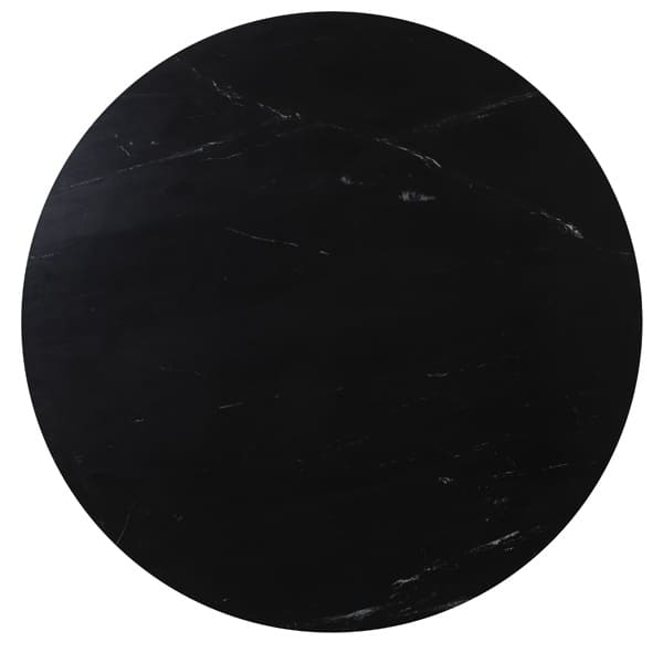 TOMOCHI Round Marble Black Dining Table