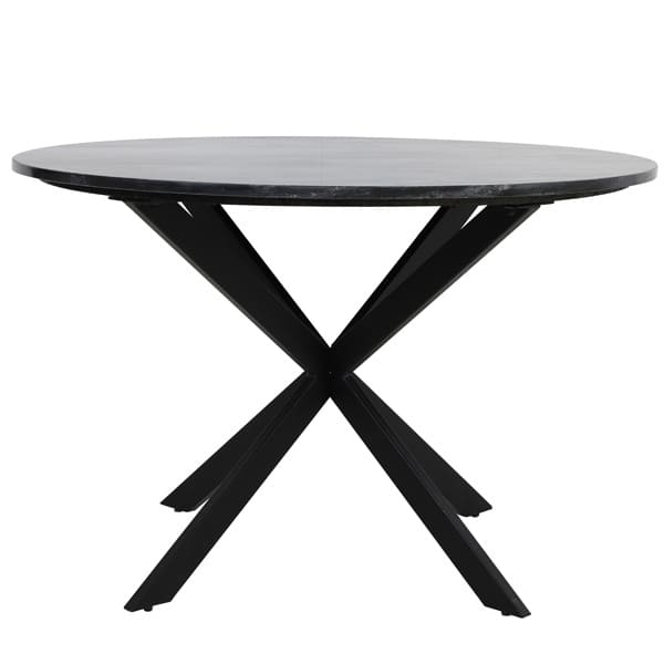TOMOCHI Round Marble Black Dining Table