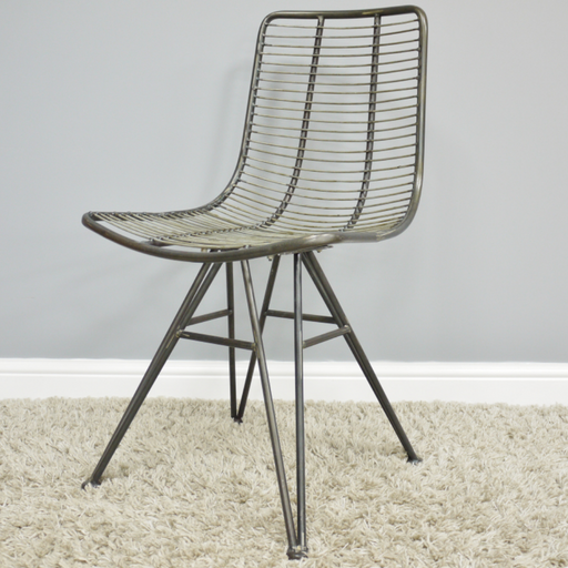 Industrial Nickel Style Chair - South Planks