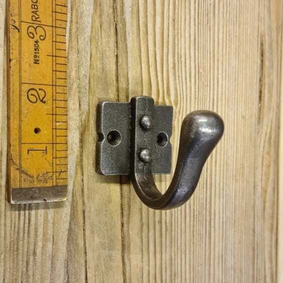 Coat Hook Riveted to Base Ant Iron 55mm