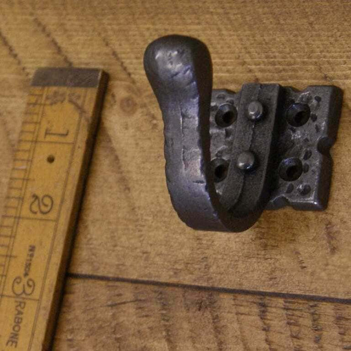 Worn Coat Hook Riveted to Base Ant Iron 55mm
