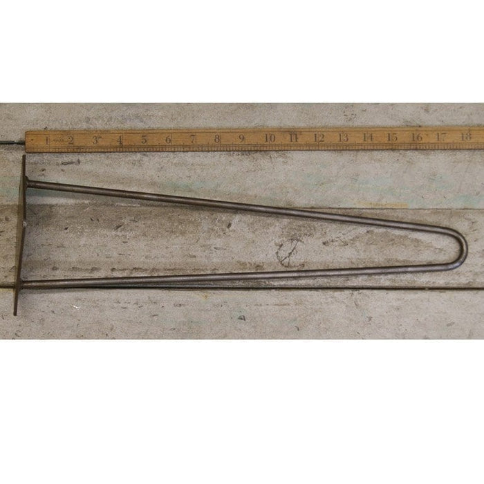 Hairpin Leg 2 Prong Antique Iron 18" / 450mm - South Planks