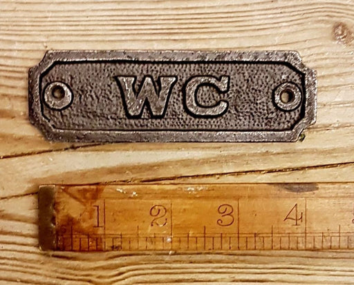 WC Plaque 33mm x 108mm Antique Iron - South Planks