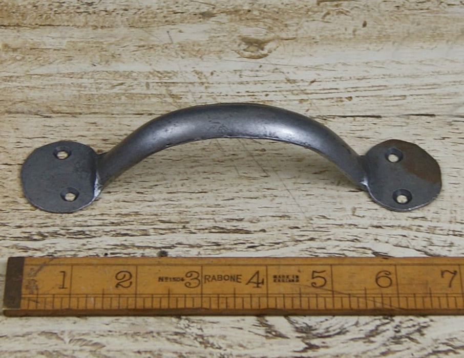 Hand Forged Round End Pull Handle 180mm Antique Iron - South Planks