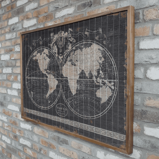 Map Of The World Wall Decoration - South Planks
