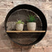 Black Industrial Round Wall Shelf - South Planks