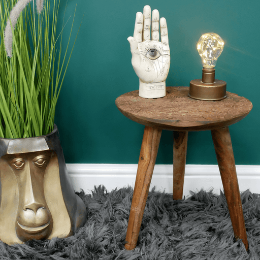 Carved Wooden Side Table - South Planks