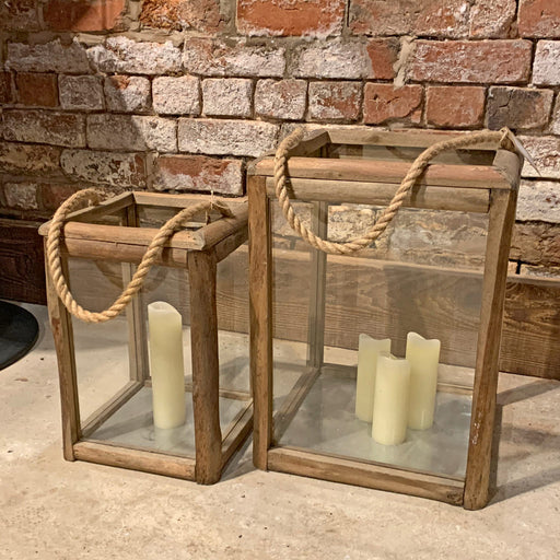 Lantern Hilo Wood & Glass - Medium - South Planks