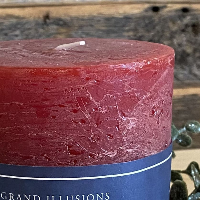 Rustic Pillar Candle Lipstick - Red 100x100mm - South Planks
