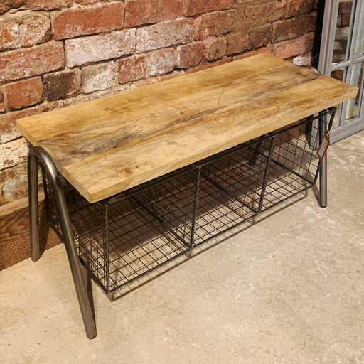 Industrial Shoe Storage with Seating Bench - South Planks