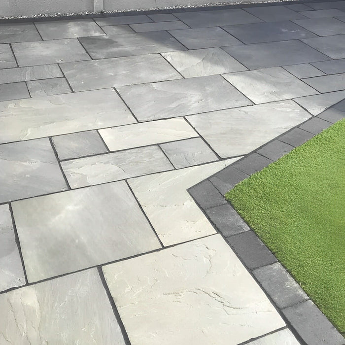 Sandstone Paving Riven Grey Mixed Size Packs 22mm - South Planks
