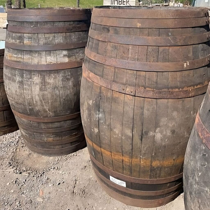 Reclaimed Large Oak Whiskey Barrel - 130cm (approx.) - South Planks
