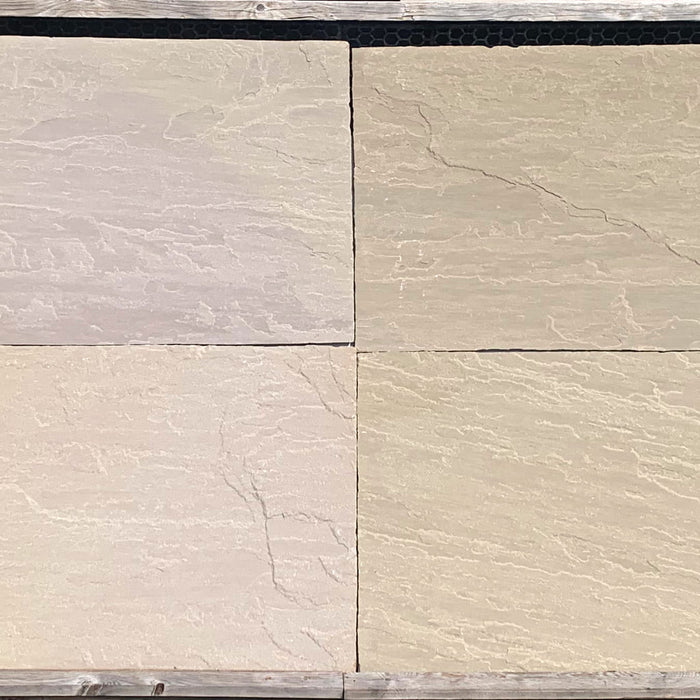Sandstone Paving - Riven Green Standard Size