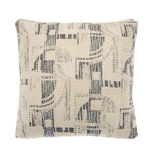 Textured Curve Cushion - Storm Grey and Cream - South Planks