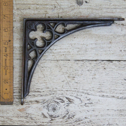 Shelf Bracket GOTHIC Design 7" x 7.75" - Antique Iron - South Planks