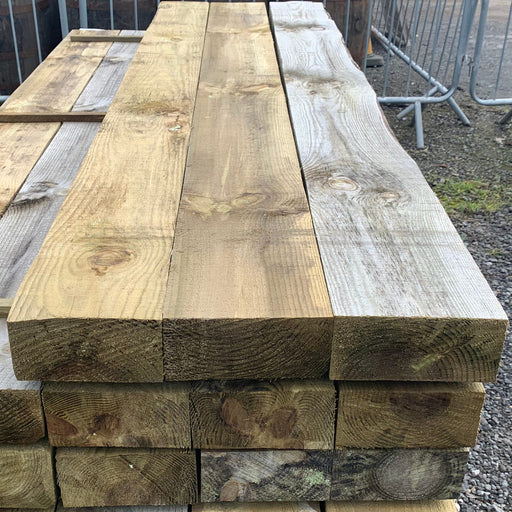 Treated Softwood Sleepers 2.4m x 220mm x 100mm - South Planks