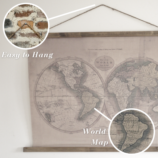 World Map Wall Decoration - South Planks