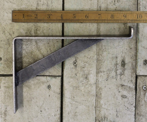 Utility Shelf Bracket Brace Lip 6" x 9" Antique Iron - South Planks