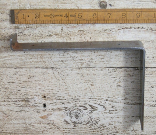 Utility Shelf Bracket Angle Steel Lip 6" x 9" Antique Iron - South Planks