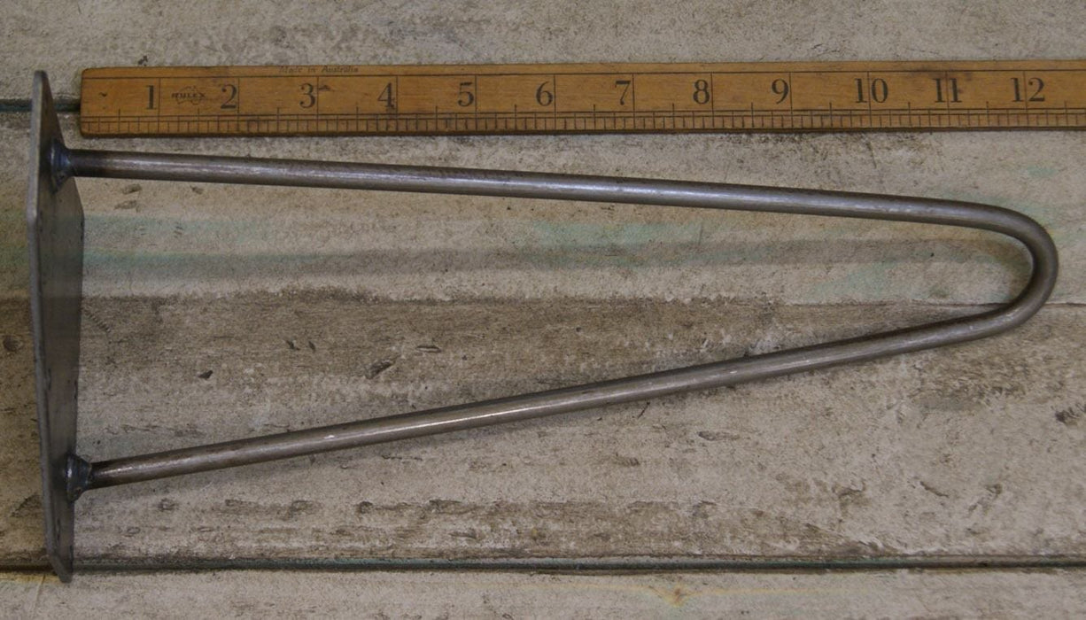Hairpin Leg 2 Prong Antique Iron 12" / 300mm - South Planks
