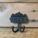 Robe Hook GWR 110mm x 130mm Antique Iron - South Planks