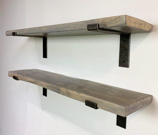 Coffee Bar Shelf, J Shaped Lip Bracket, Rustic Shelf, Floating Shelf,  Modern Shelving, Kitchen Shelf, Bathroom Shelf, Whiskey Storage Shelf 