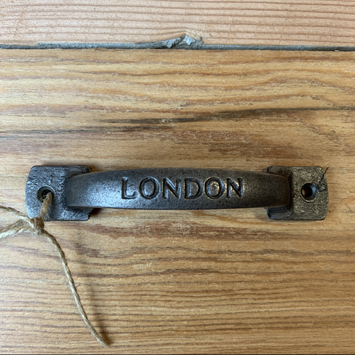 London Square D Handle 120mm Antique Iron - South Planks